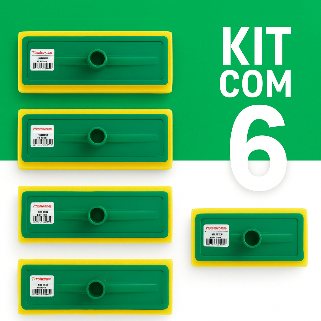 Kit 6 Refis Mop Abrasivo Esfregão Limpeza Piso Porcelanato Vidro – Sem Cabo em Oferta na Shopee