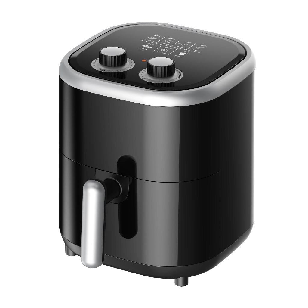 Fritadeira Elétrica Sem Óleo Air Fryer 3,5L 1200W 220V Preta Multiuso Cozinha Kaza+ Antiaderente