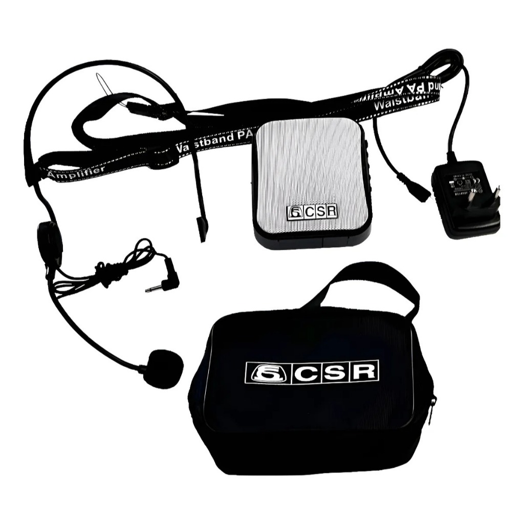 Amplificador De Voz Kit Professor Profissional Csr Bw178 Cinza