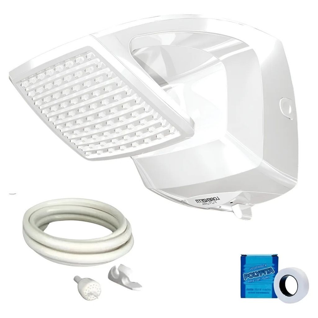 Chuveiro Lorenzetti Original Ducha Futura Econômico 4 Temperaturas 220v 7500w Acabamento Branco