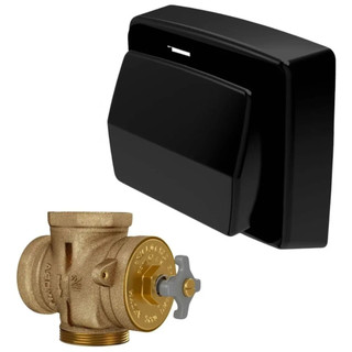 Válvula De Descarga Deca Hydra Original Completa Mais Acabamento Abs Preto Luxo Kit Completo