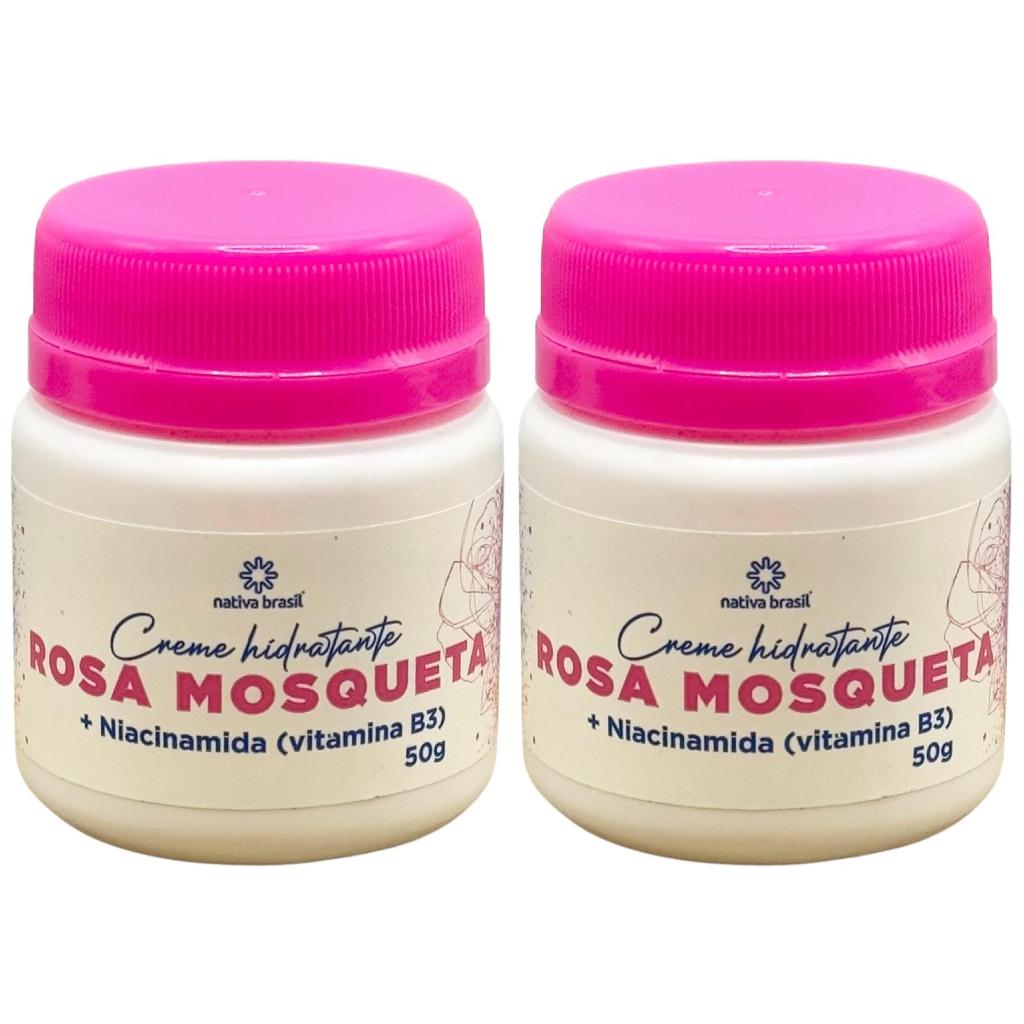 Creme Hidratante Rosa Mosqueta - Estrias, Clareador e Rugas 50g (cada) em Oferta na Shopee