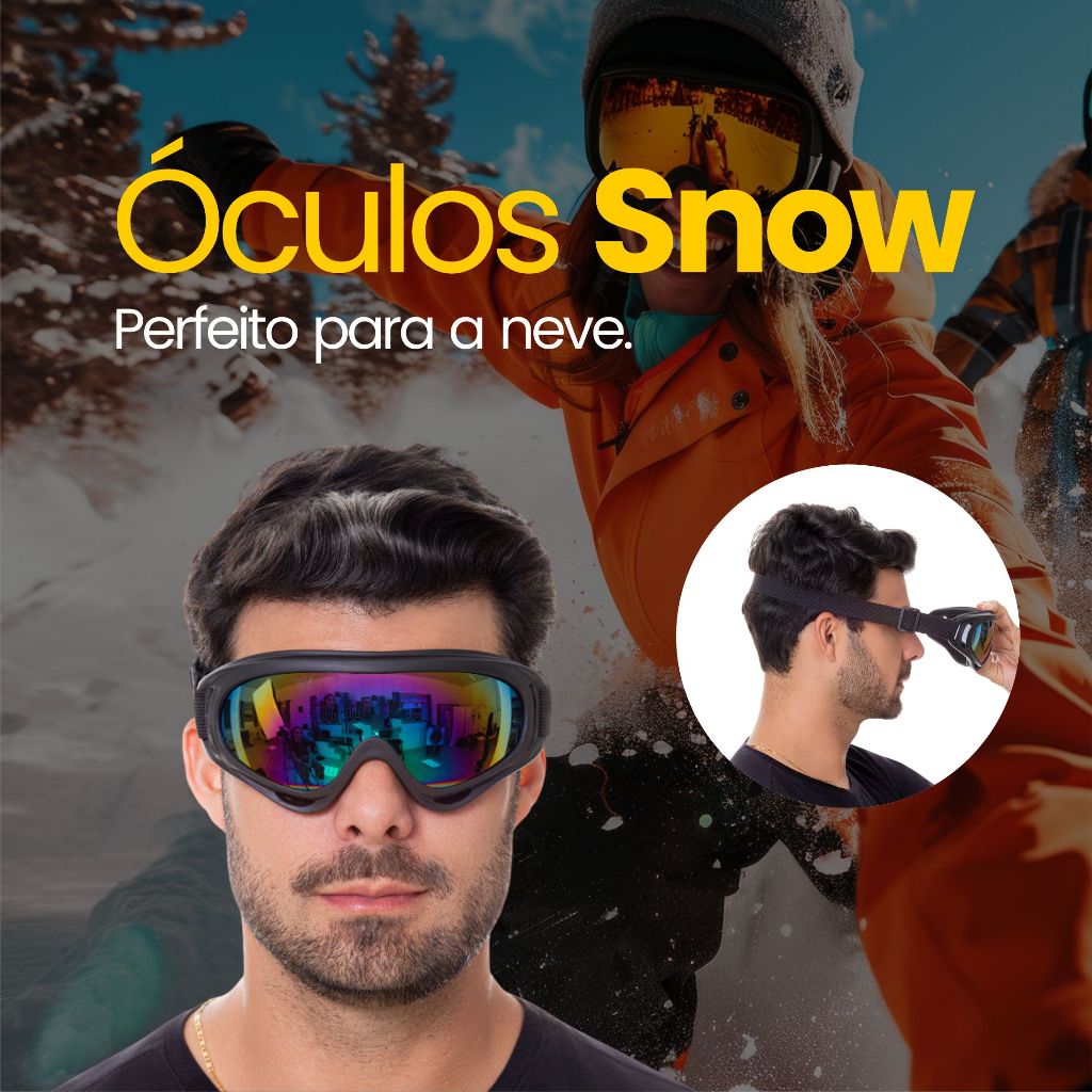 Óculos Jet Ski Snowboard Paintball Moto Esqui Esportivo Uv · foto 2
