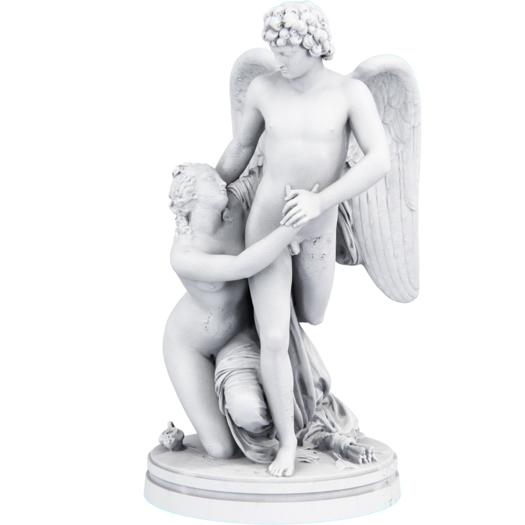 Estátua Escultura Eros e Psique - Johan Tobias Sergel - Recriação