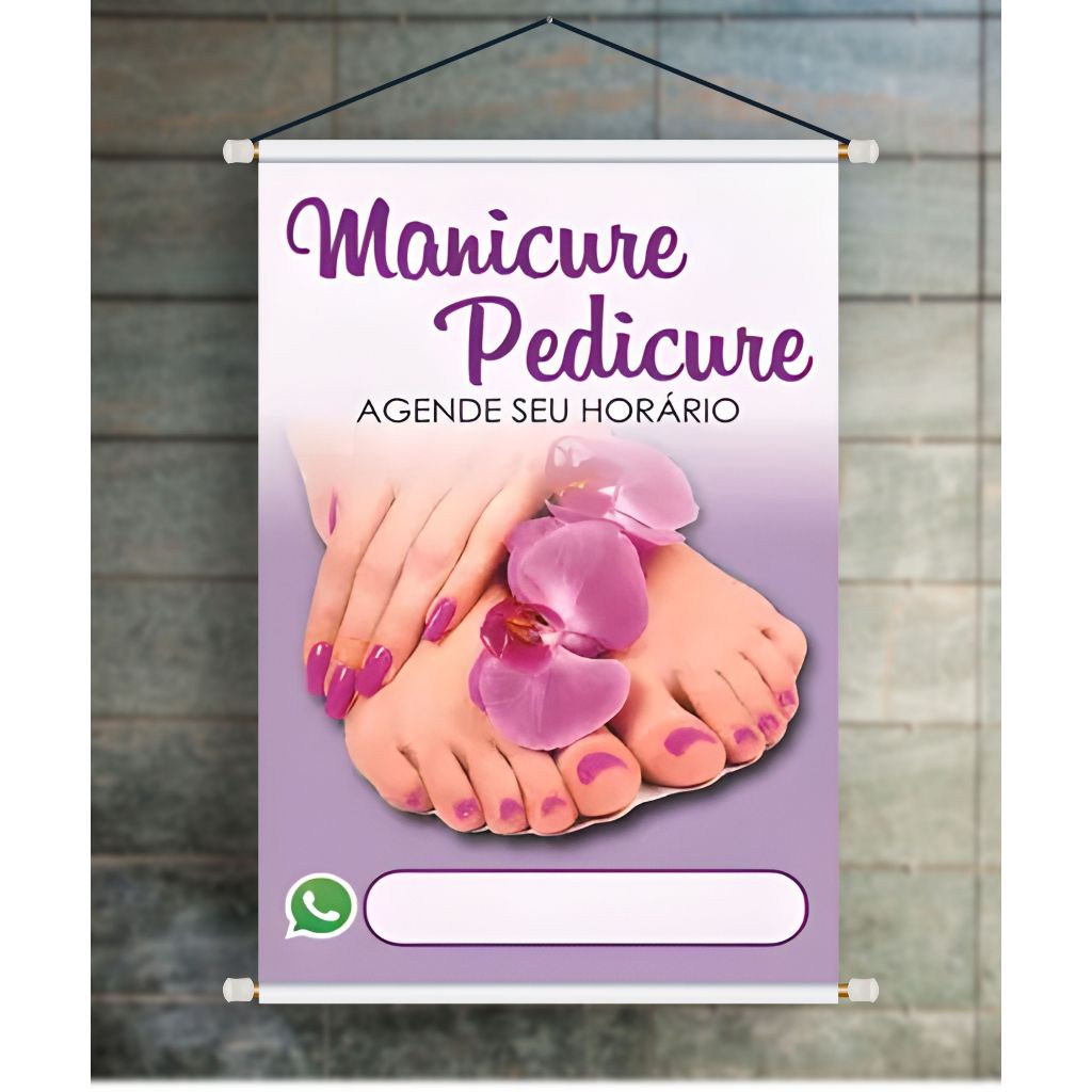 Banner Manicure e Pedicure Orquídea Arte pronta