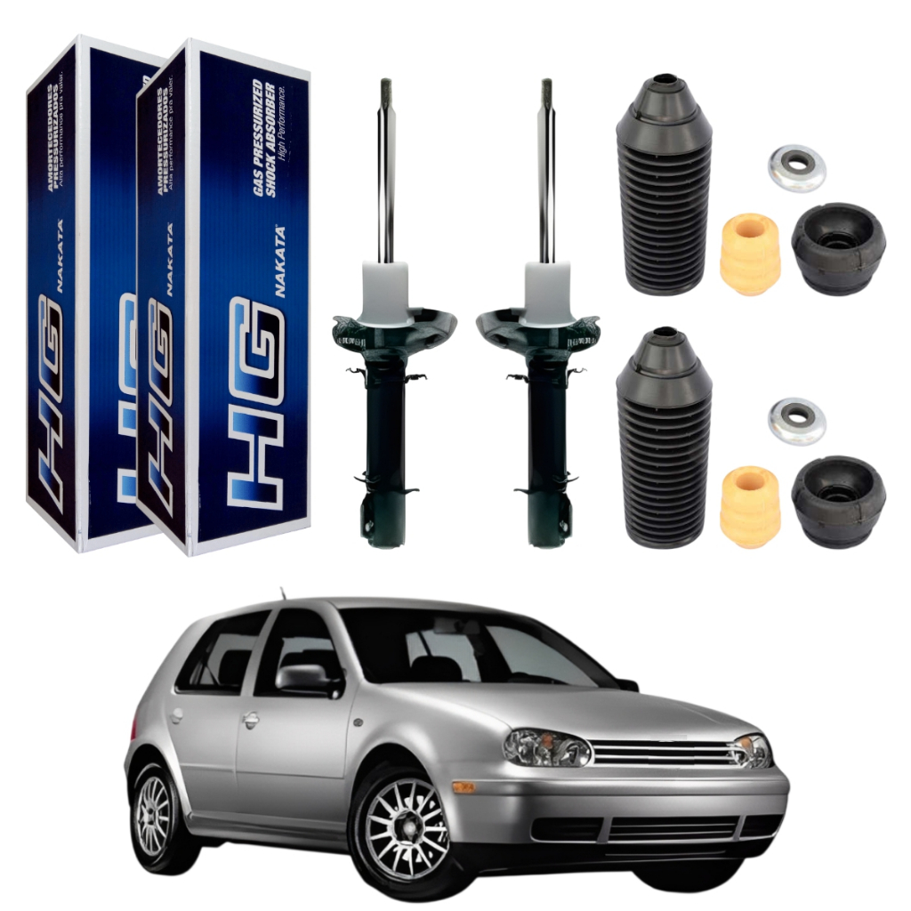 PAR AMORTECEDOR DIANTEIRO GOLF 1999 A 2007 NAKATA + KIT
