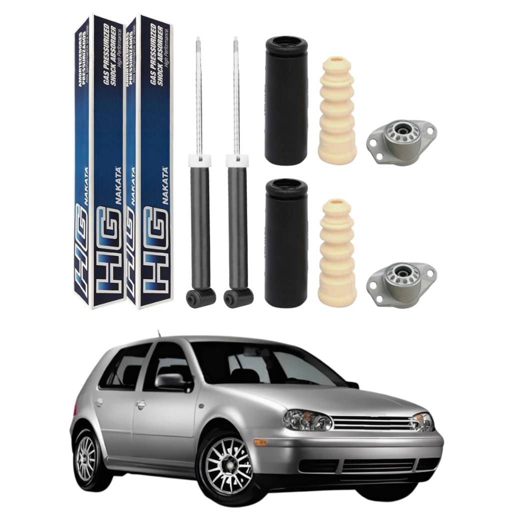 PAR AMORTECEDOR TRASEIRO GOLF 1999 A 2007 NAKATA + KIT