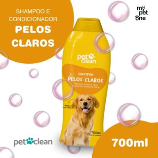 Shampoo e Condicionador 2 em 1 Pelos Claros 700ml - Pet Clean em Oferta na Shopee