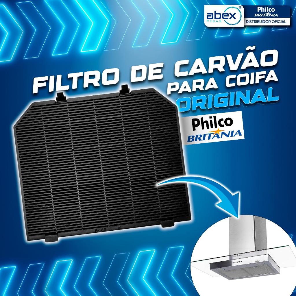 Filtro Carvão Ativo Coifa Philco PCO90I PCO90G PCO60I PCO60G Original
