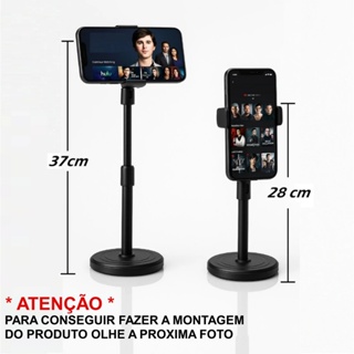 Suporte De Mesa Para Celular Casa Escritório Articulável 360° Tripé Mini Pedestal em Oferta na Shopee
