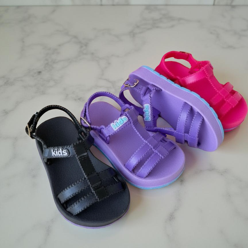 Sandália Baby Infantil | Macia e Confortável Rosa/Preto/Lilás Mix Trend Shop