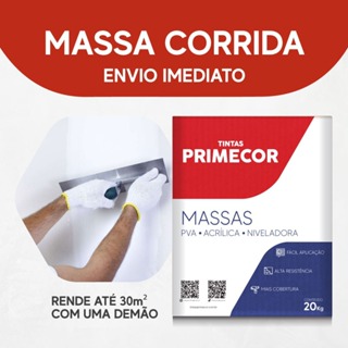 Massa Corrida Interna e Externa 20kg e 1kg Primecor Qualidade Superior Fácil Aplicação Premium em Oferta na Shopee