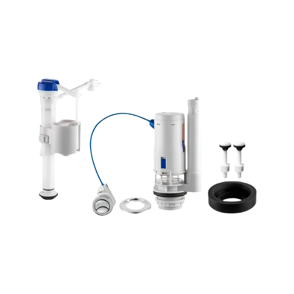 Kit Para Caixa Acoplada Completo Universal Descarga Dupla Dual Flush Acionamento Superior Herc