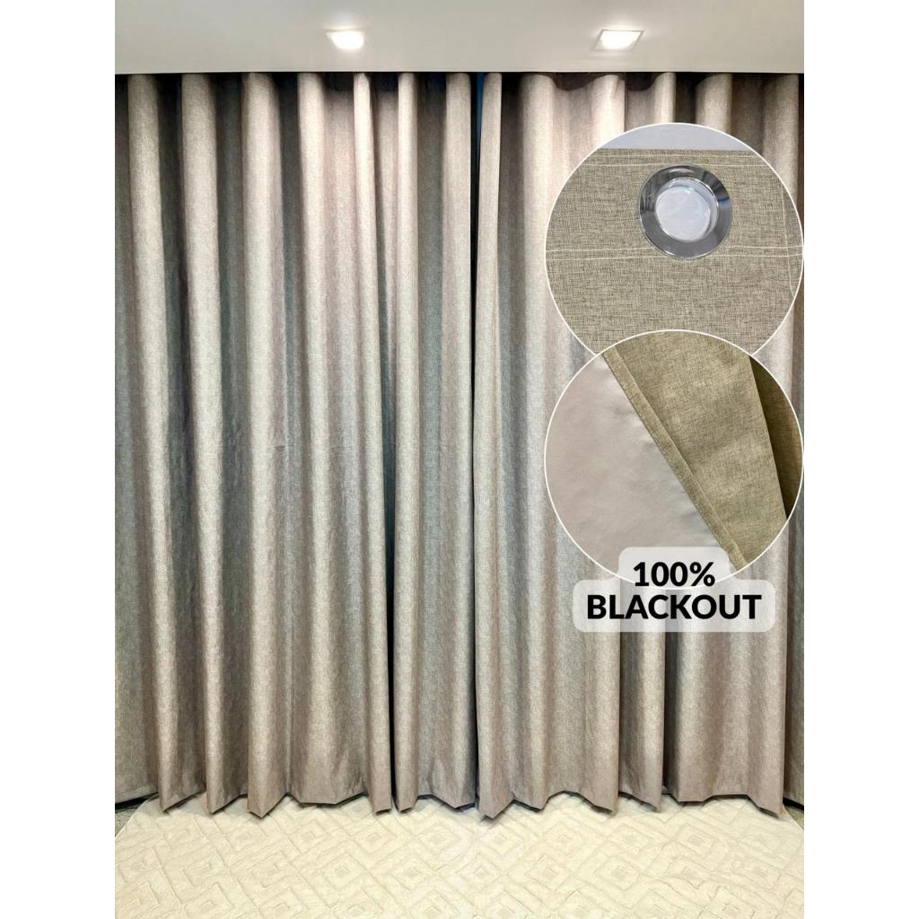 Cortina 100% Blackout Blecaute emTecido/Linho - Para Sala Quarto Escritório