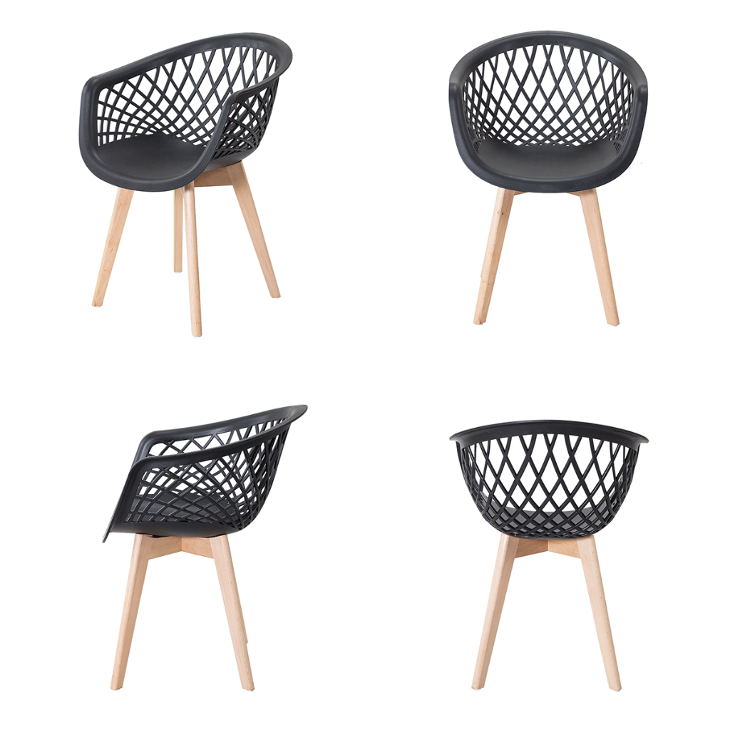 Conjunto 6 Cadeiras Web Wood Design Moderno para Cozinha e Escritório
