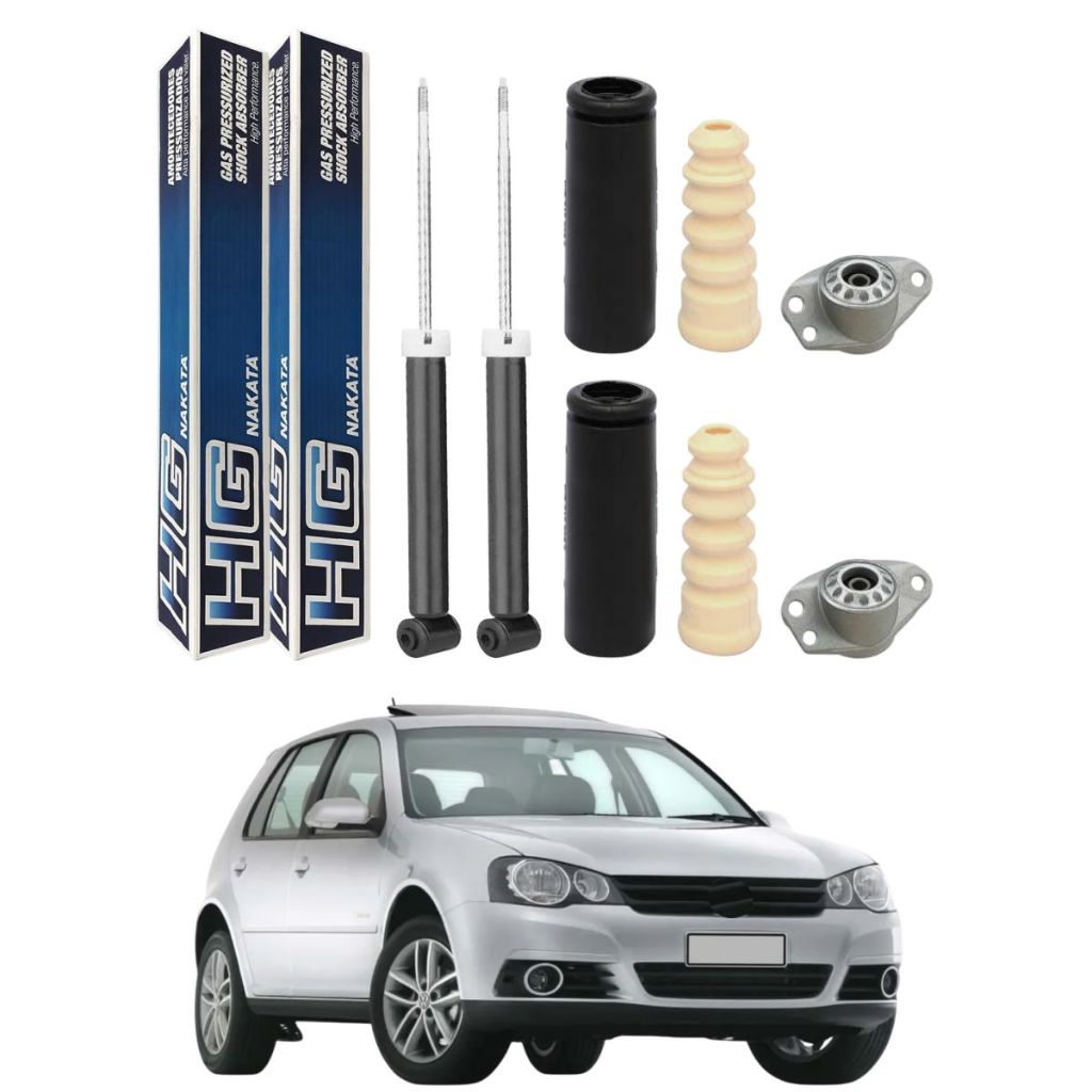 PAR AMORTECEDOR TRASEIRO GOLF SPORTLINE 2008 A 2013 NAKATA + KIT