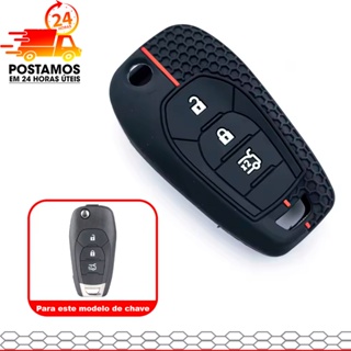 Capa de Silicone para Chave Canivete Chevrolet GM Onix Prisma Spin S10 Cobalt Tracker em Oferta na Shopee