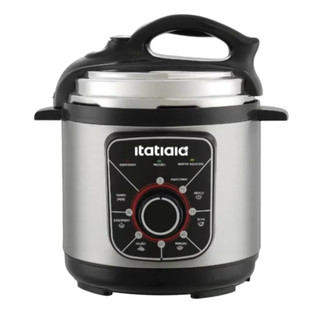 Panela de Pressão Elétrica Itatiaia Essencial 5L Inox Preta 900W - 127V/220V