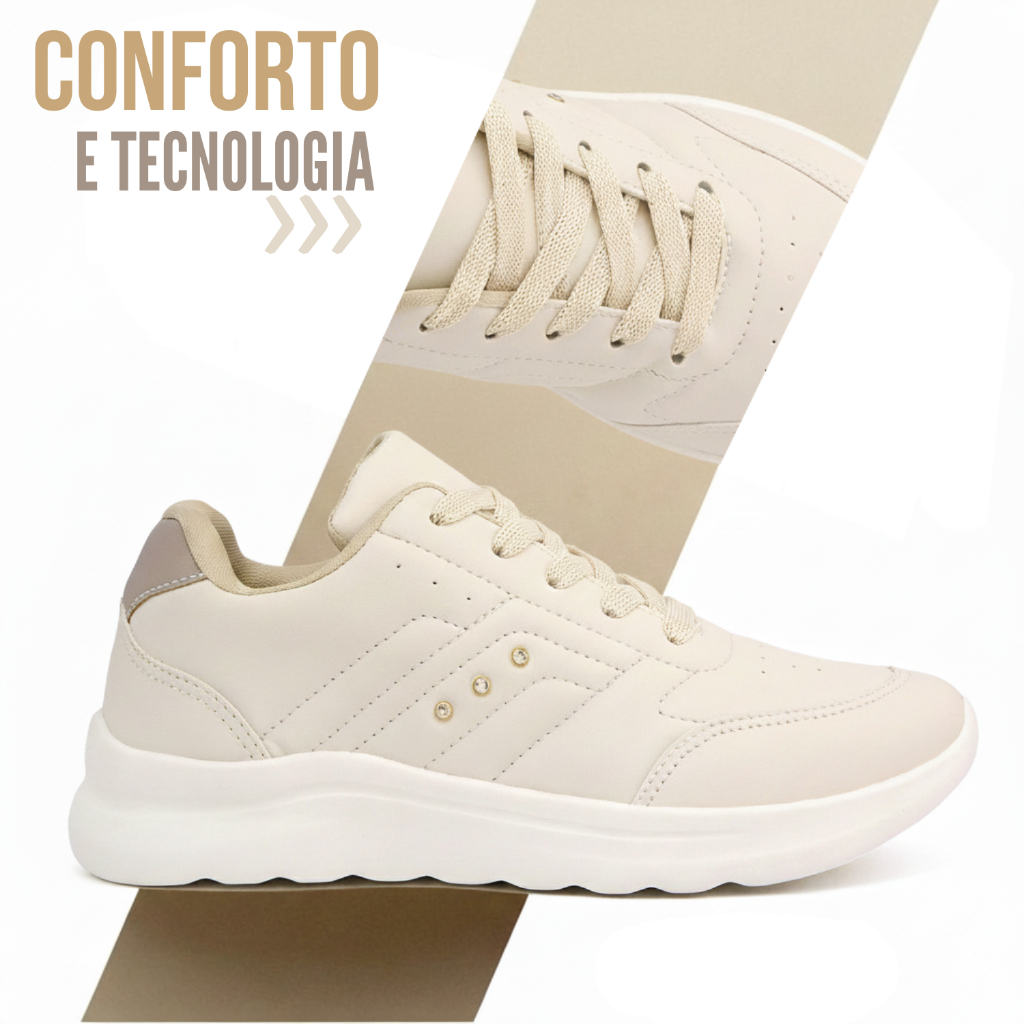 Tênis Casual Feminino Leve Confortável Estiloso Mulher Virgínia FXB C4 em Oferta na Shopee
