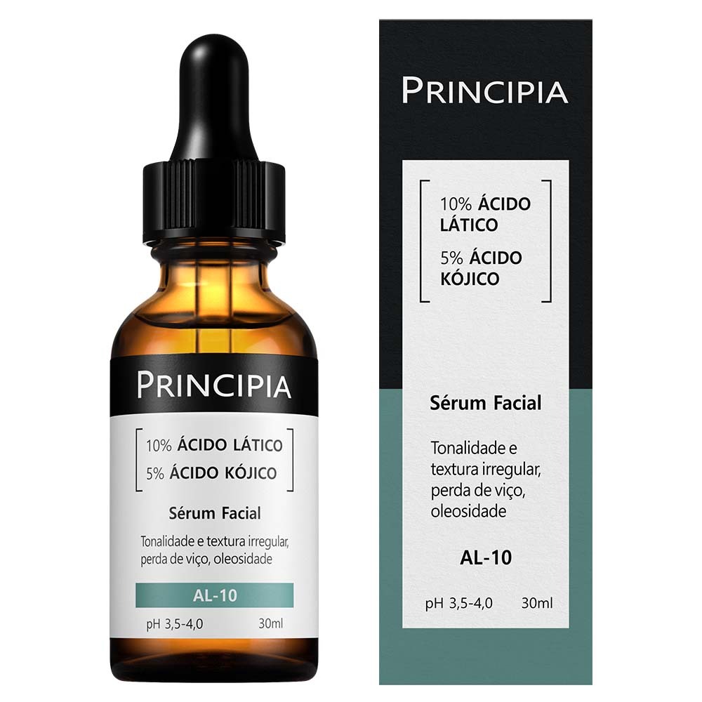 Sérum Principia 10% Ácido Lático + 5% Ácido Kójico - AL-10 Skincare em Oferta na Shopee