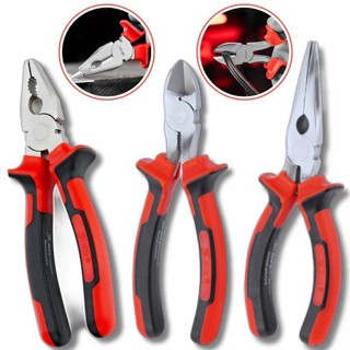 kit 03 alicates MTX  (Alicate Bico 6″+Alicate Corte 6"+Alicate Universal  8″) em Oferta na Shopee