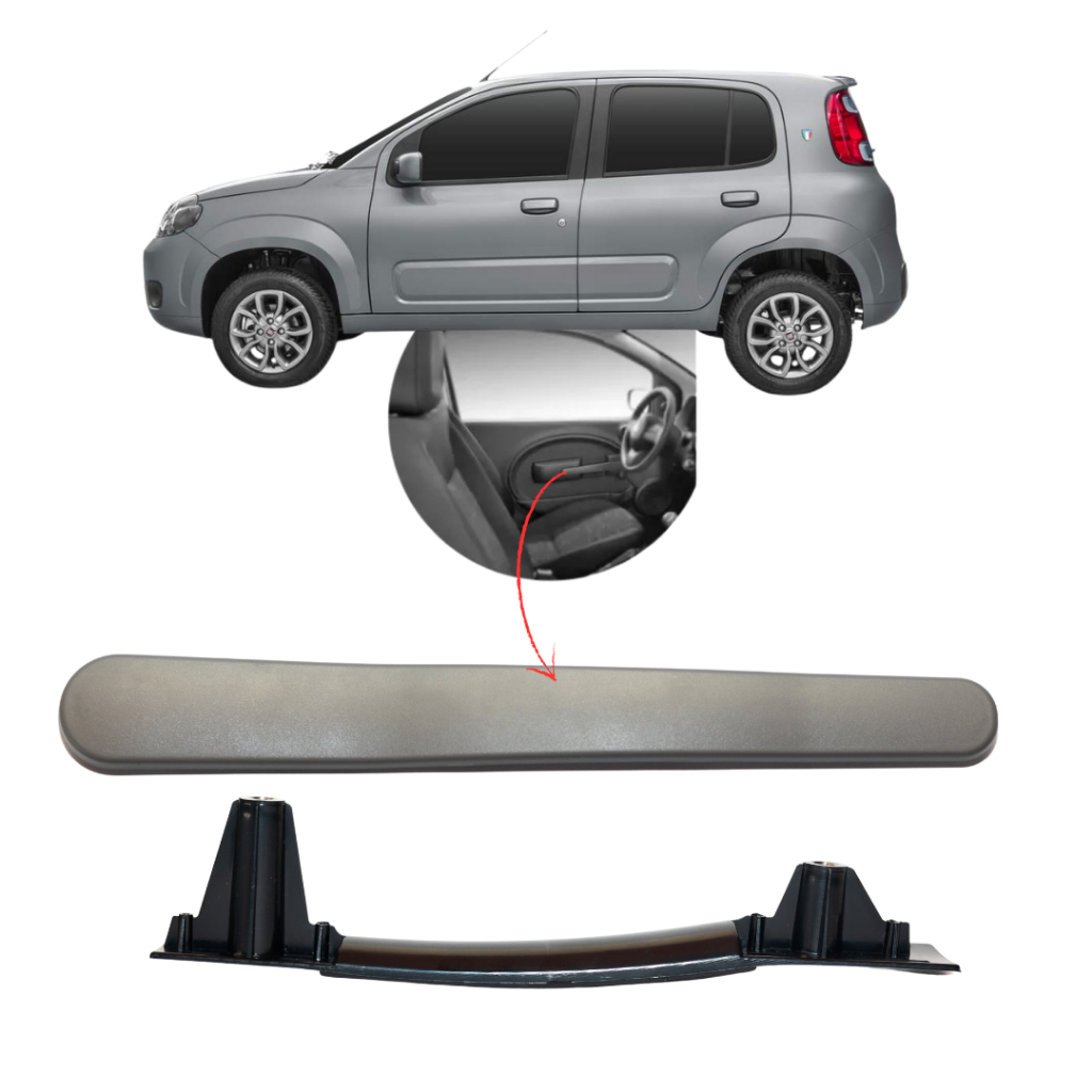 Kit1 Suporte Puxador e 1 Moldura Elétrica s/ Furo Novo Uno Vivace 4 Portas DIANTEIRO ESQUERDO