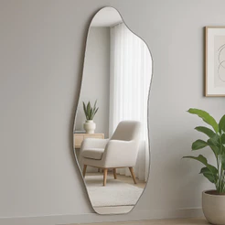 Espelho Lopazzi Orgânico Decorativo 170cm Corpo Inteiro Lapidado Design Moderno Sala Quarto