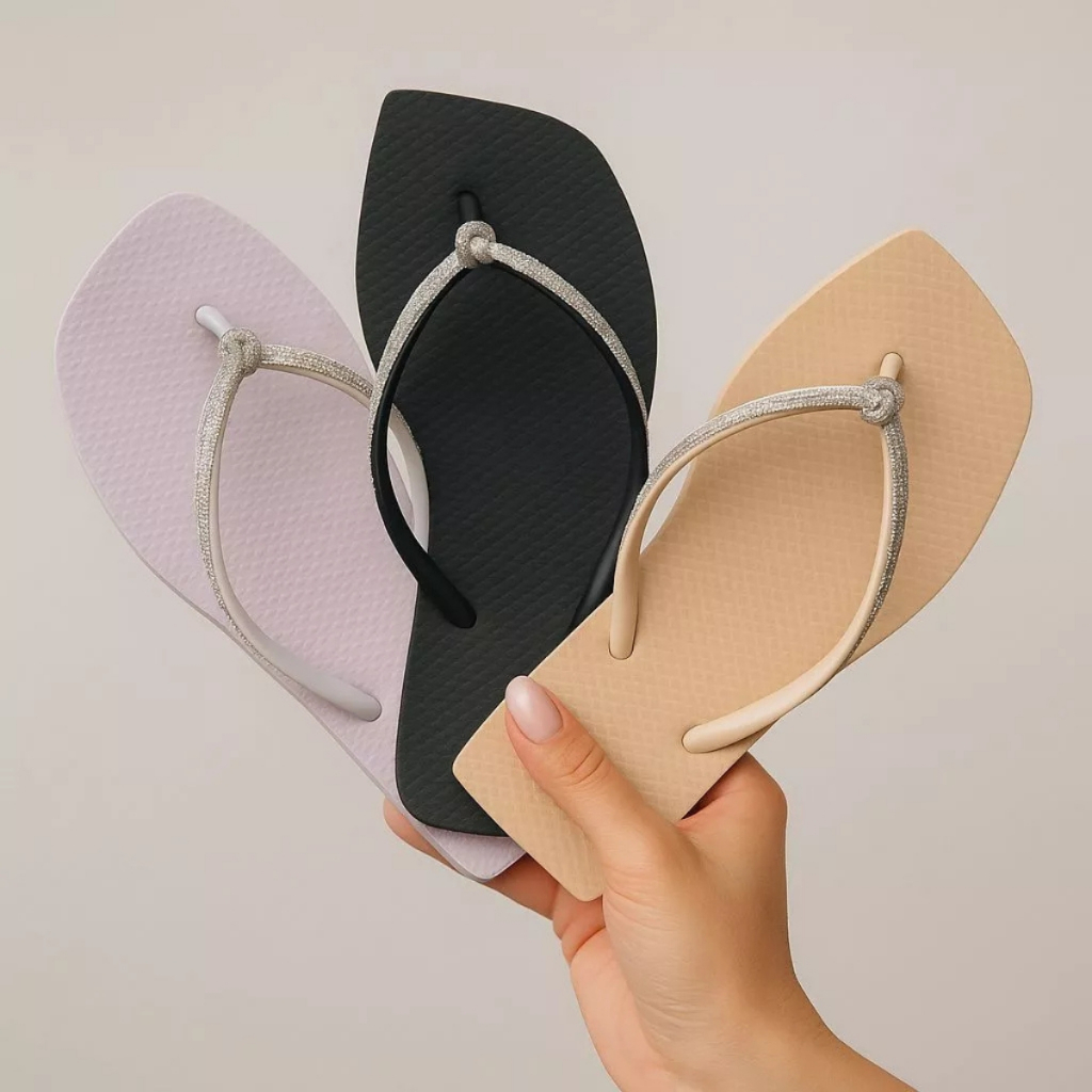 Chinelo Rasteira Confortável Estilo Nuvem Antiderrapante Para Caminhar Sem Dor