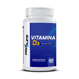 Vitamina D3 2000UI por cápsula (60 cápsulas) - PRO LIFE em Oferta na Shopee