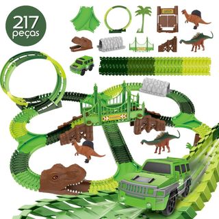 Pista Dinossauro Looping Radical Carrinho Com Luz e Som