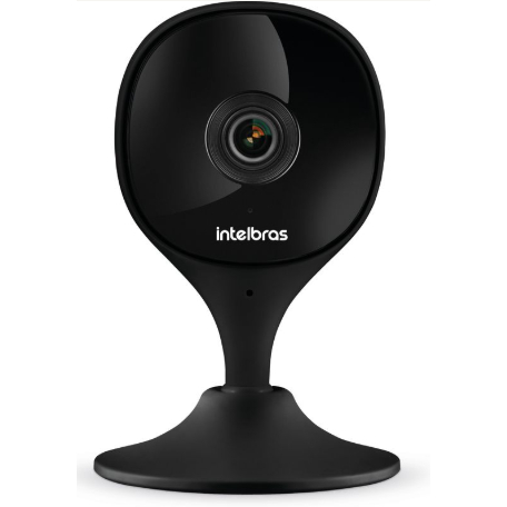 Câmera interna Wi-Fi Full HD IMX C Preta Intelbras com microfone e autofalante