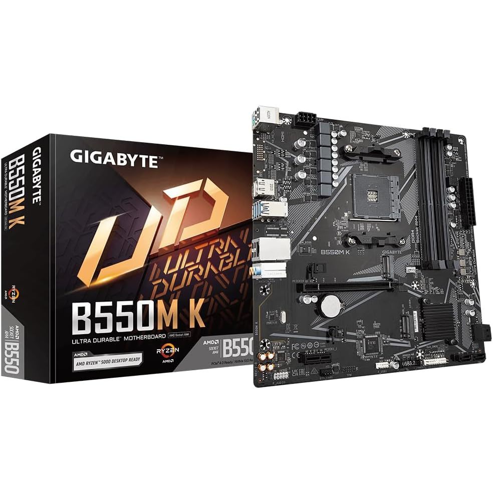 PLACA-MÃE GIGABYTE B550M, AM4 4XDDR4(MÁX128GB), 4 SATA, 1 M.2, 2XUSB 3.2, 4XUSB 2.0, 1XHDMI em Oferta na Shopee