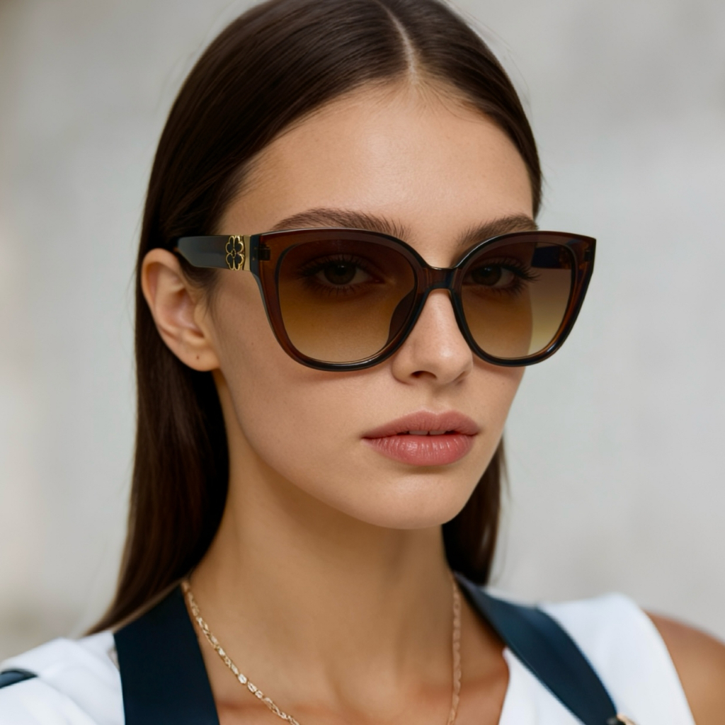 Óculos de sol femininos estilo gatinho retrô, design exclusivo, proteção UV400. em Oferta na Shopee