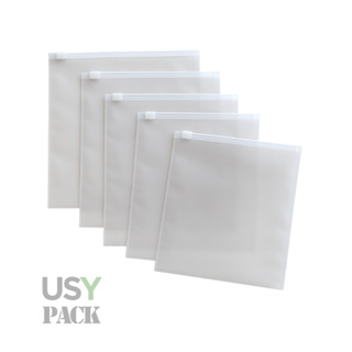 Saco Saquinho Plástico Fosco Zip Branco - Abre e Fecha EVA, 20 e 40uni Embalagem Roupa em Oferta na Shopee