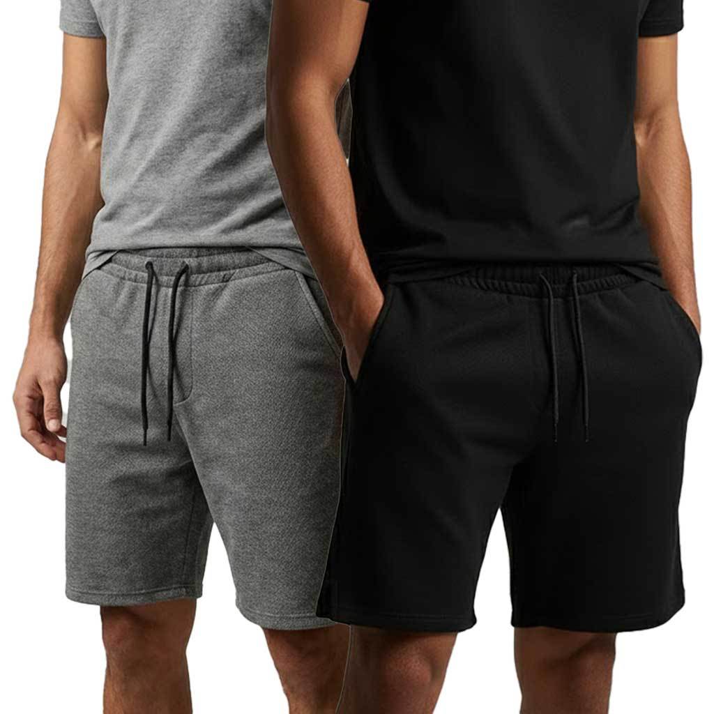 Kit 2 Bermudas Moletom Verão Masculina Treino Short