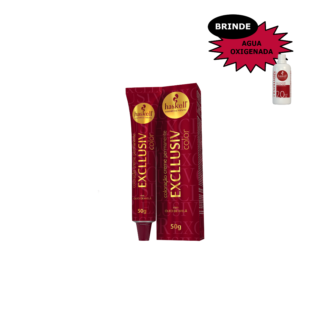 Coloraçao Haskell Exclusiv Color + Ox em Oferta na Shopee