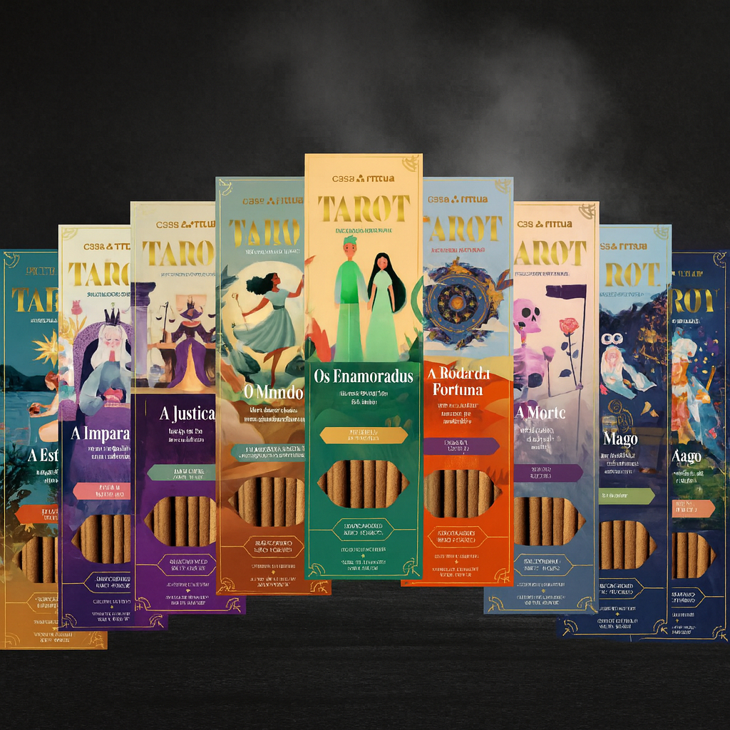 Incenso Natural Linha Tarot Casa Rittua Com 8 Varetas