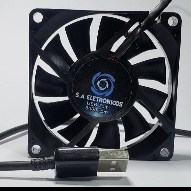 cooler ventoinha  USB  7cm 5000rpm 70x70x15mm em Oferta na Shopee
