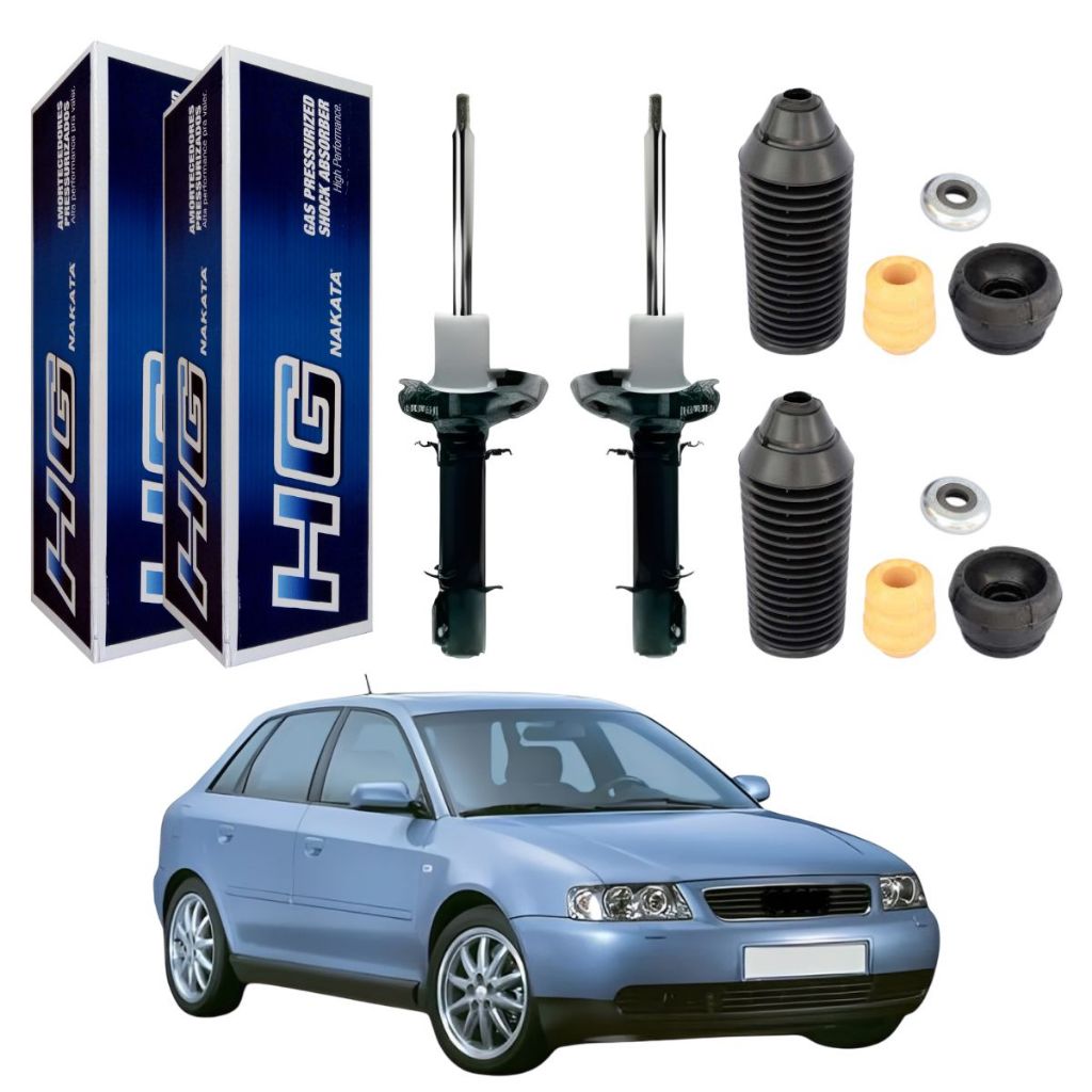 PAR AMORTECEDOR DIANTEIRO AUDI A3 1997 A 2006 NAKATA + KIT
