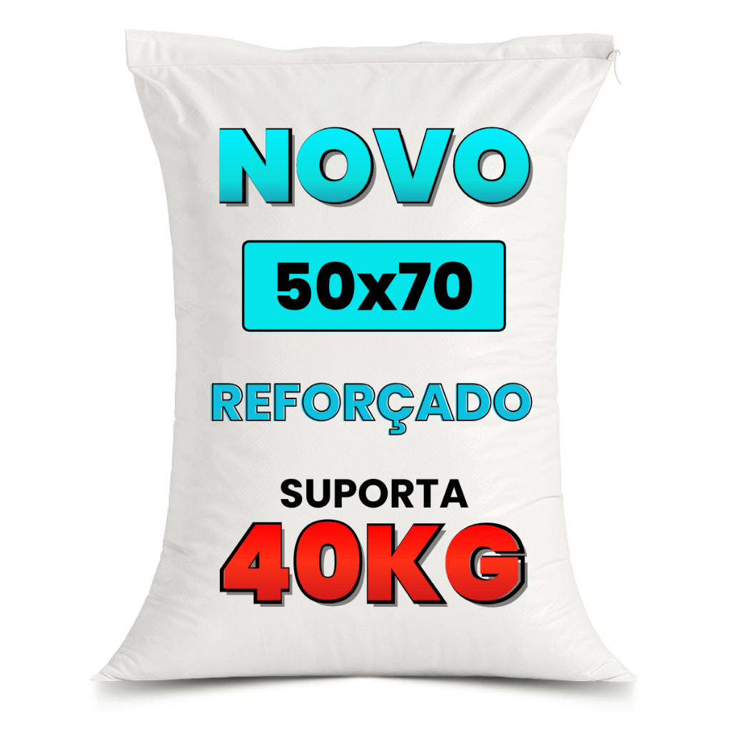 Saco de Ráfia Reforçado para Entulho 70x50cm, Ideal para Obra