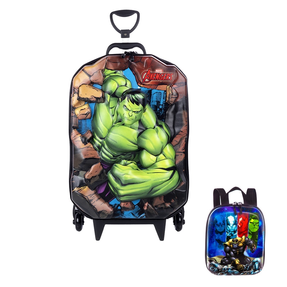Kit Mochila Escolar Infantil + Lancheira Hulk Verde Hulk em Oferta na Shopee