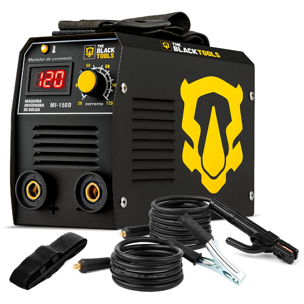 Máquina Solda Inversora Eletrodo 120a Mma/tig Elétrica 220v - The Black Tools em Oferta na Shopee