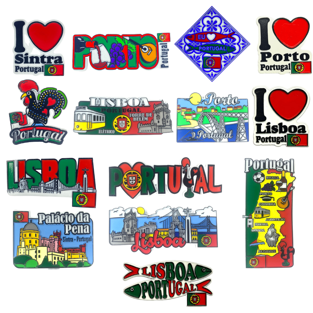 Imãs de Geladeira Portugal Decorativos Emborrachados