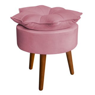 Puff Banqueta Redondo Pétala para Sala Quarto Penteadeira Manicure Menina Mulher em Oferta na Shopee