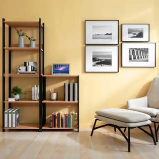 Estante com Aparador Para Sala Organizador Livreiro Estilo Industrial Madeira Prateleira p/ Livros em Oferta na Shopee