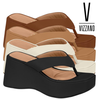 Tamanco Vizzano Feminino Plataforma Anabela de Dedo Alto Conforto Original 6559.106 em Oferta na Shopee