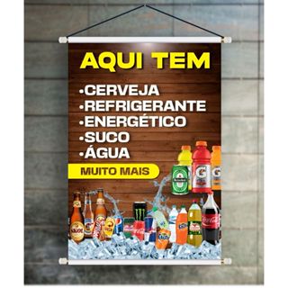 BANNER ARTE PRONTA AQUI TEM BEBIDAS em Oferta na Shopee