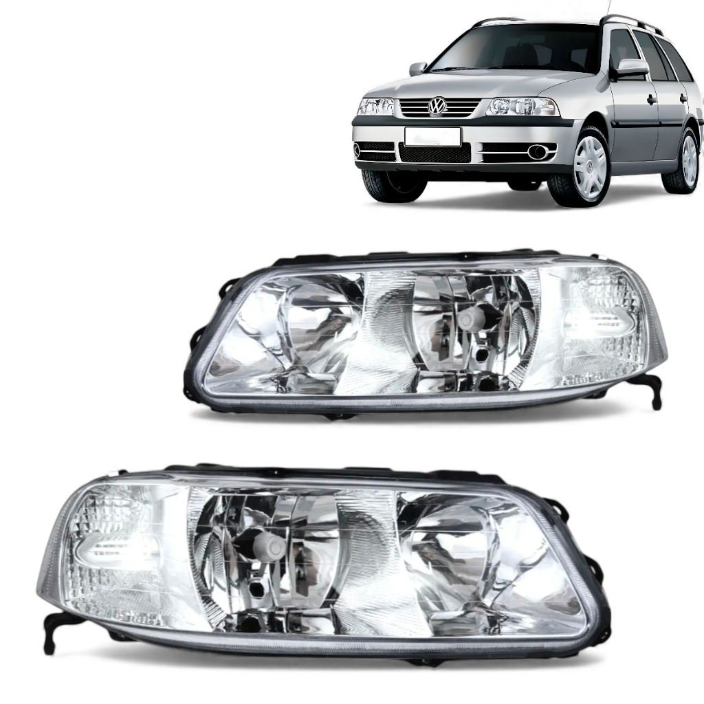 Farol Gol G3 Foco Duplo Cromado 2000 2001 2002 2003 2004 2005