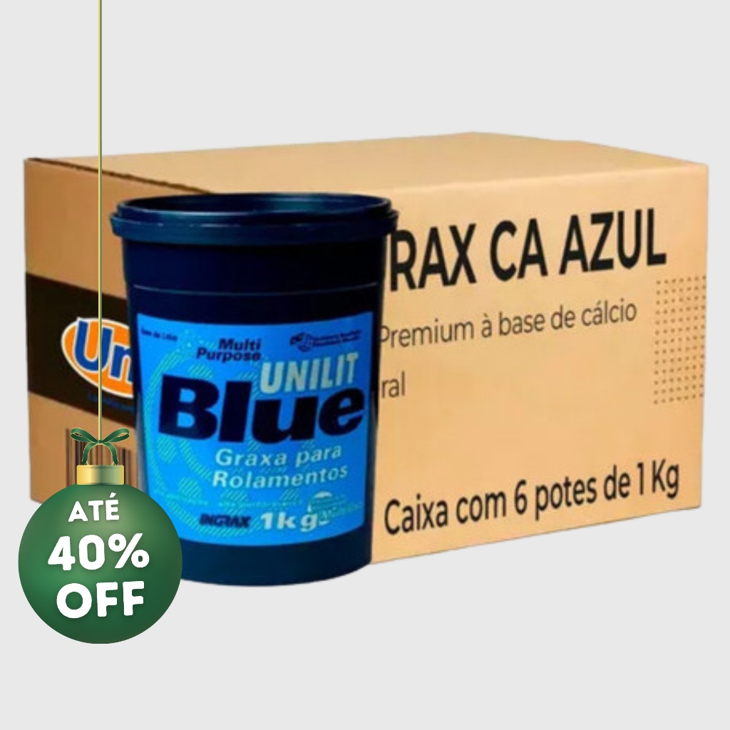 Kit C/6 Graxas Para Rolamento Azul Unilit Blue 1kg Ingrax