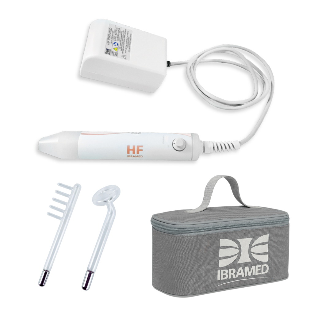 HF Alta Frequência Ibramed - Aparelho Portátil para Tratamento Capilar e Limpeza Facial